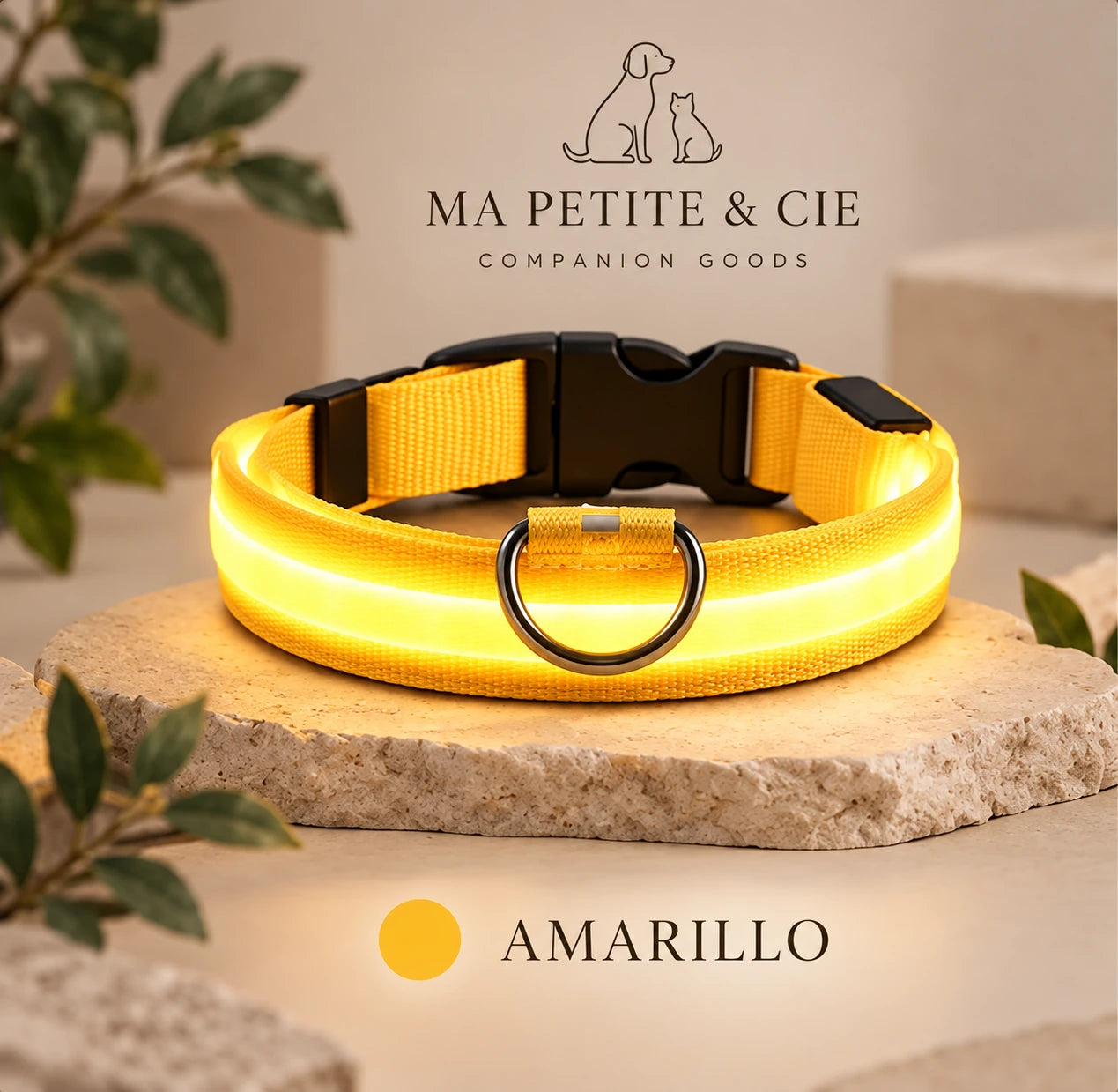 Collar Luminoso LED Recargable para Perros | Ma Petite & Cie™