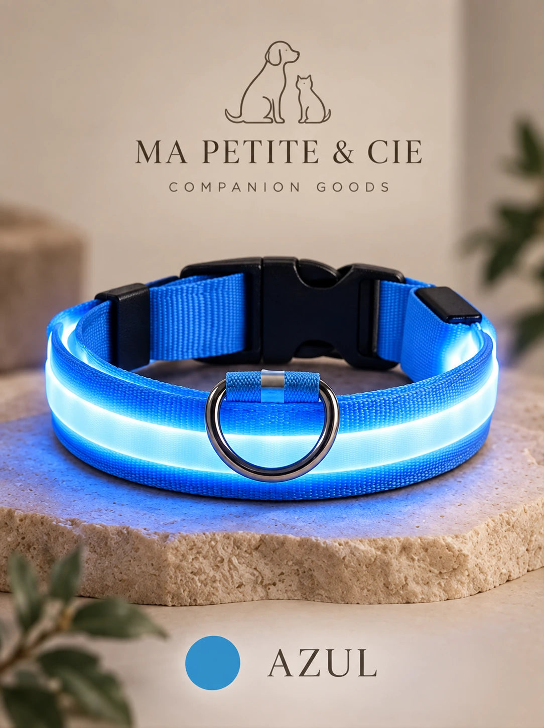 Collar Luminoso LED Recargable para Perros | Ma Petite & Cie™