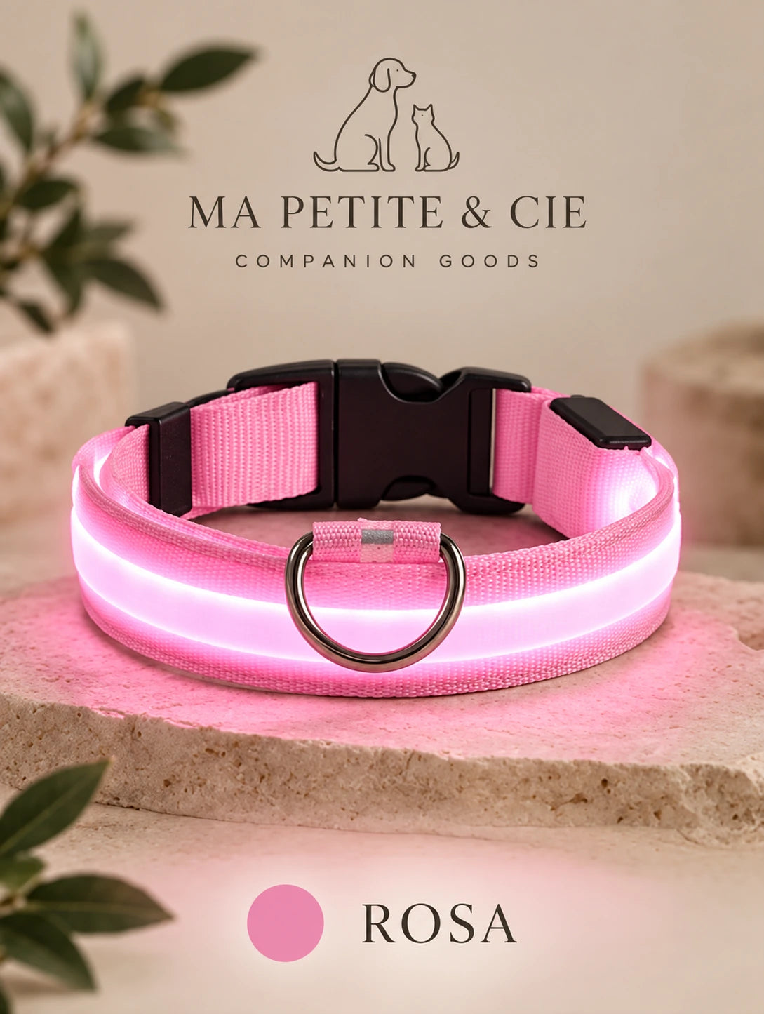Collar Luminoso LED Recargable para Perros | Ma Petite & Cie™
